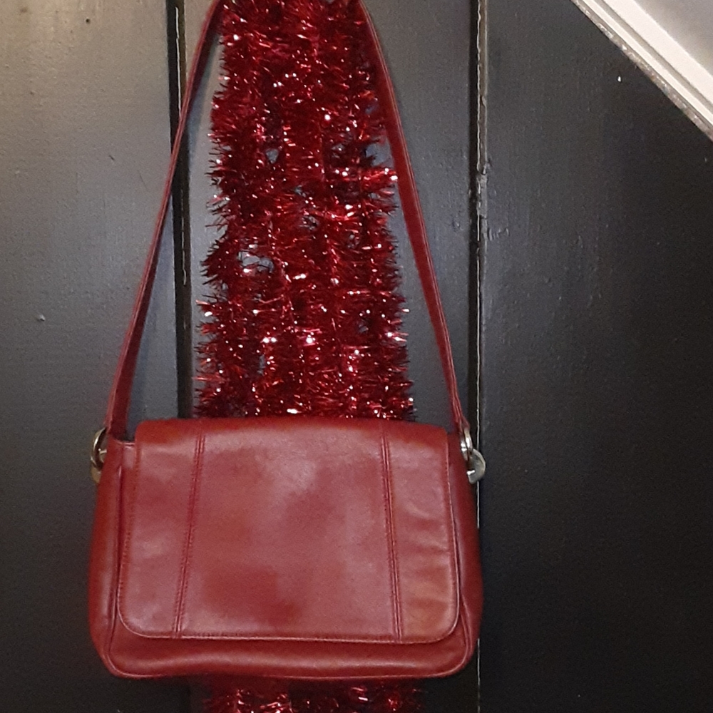 Deep red handbag